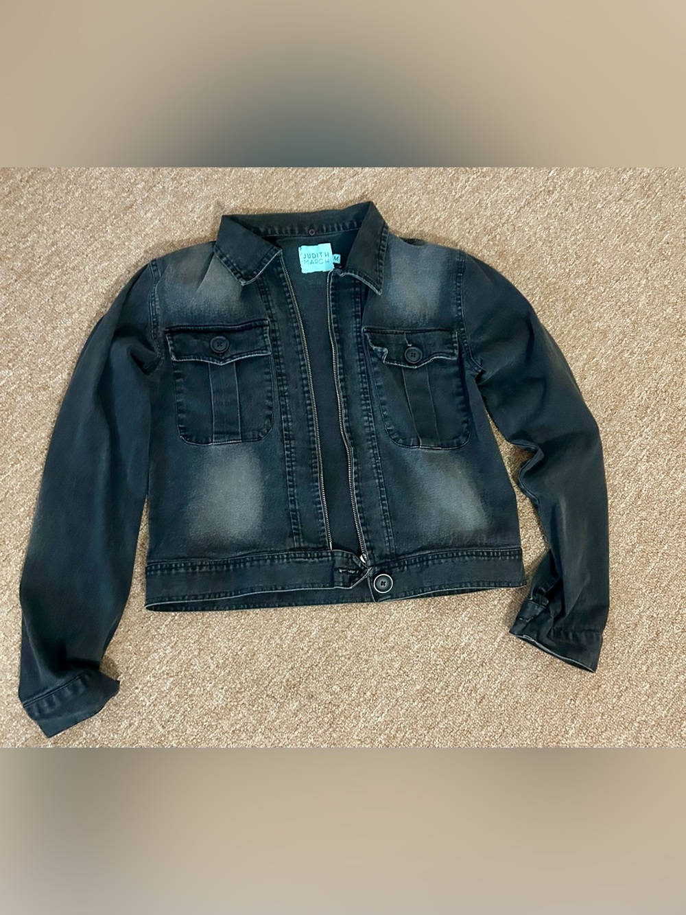 Dark Wash Denim Jacket black - Judith March